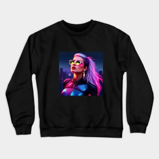 chica con gafas Crewneck Sweatshirt